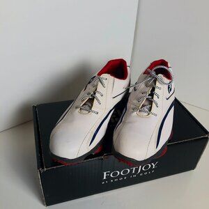 FOOTJOY SuperLites Golf Shoes Model 58009 Men's Size 9 White Blue Red with Box